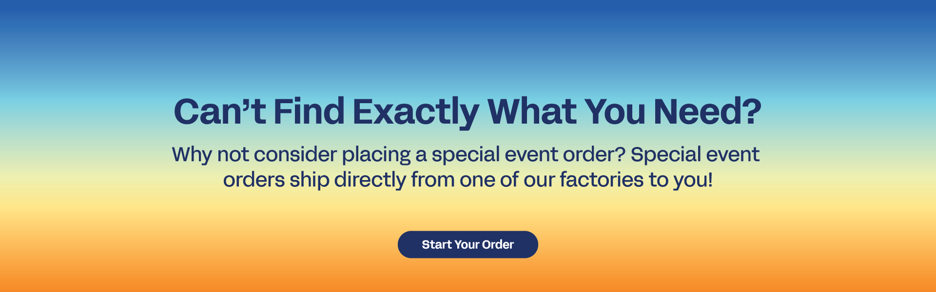 Workday Special Order banner.