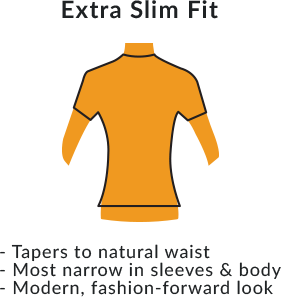 Mens Extra Slim Size Chart